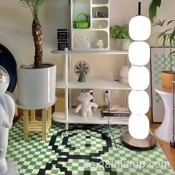 Lámpara de pie LED moderna de mármol para salones elegantes